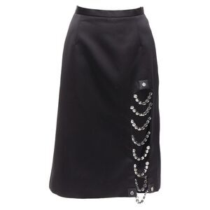 Christopher Kane satin silver jewel chain slskirt